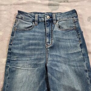 American Eagle Jeans‎ Women Sz 0 High Rise Jegging Light Wash Next Level Stretch